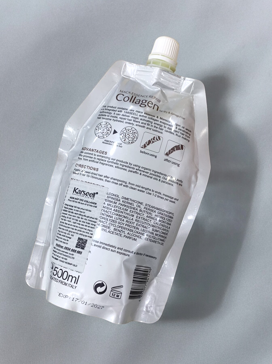 24394_z5481652375446-9ae87a70979f03c4a7c53ee681646a53-photoroom_20240527185920-1.png Kem Ủ Tóc Karseell Macca Power 500ml Phục Hồi Tóc Khô Và Hư Tổn - 4897077941246