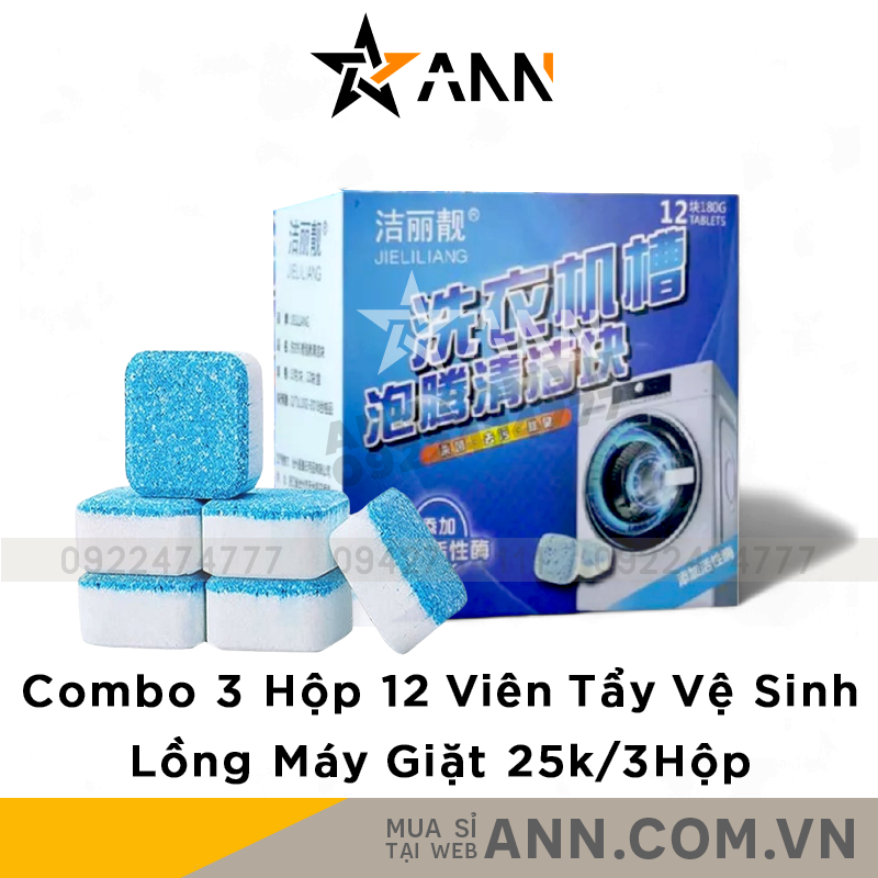 24569_132_20240617174631.png Combo 3 Hộp 12 Viên Tẩy Lồng Máy Giặt - Viên Vệ Sinh Lồng Giặt Tẩy Sạch Cặn Bẩn Vi Khuẩn Gây Mùi 9x8x5cm - CBVIENTAYVS01