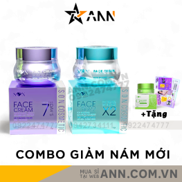 Combo Face Hỗ Trợ Giảm Nám Tím Xanh Biển SON Cosmetic Tặng Cao Bưởi Phiên Bản Mới