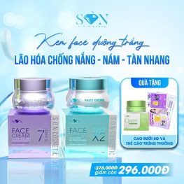 Combo Face Hỗ Trợ Giảm Nám Tím Xanh Biển SON Cosmetic Tặng Cao Bưởi Phiên Bản Mới - COMBOSON8
