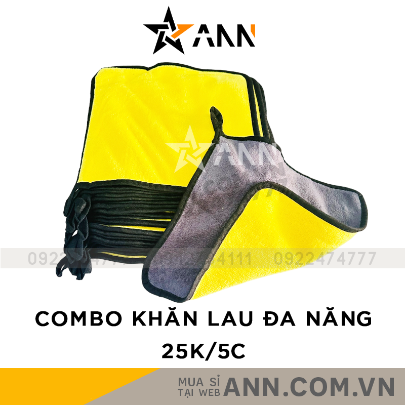 24610_139_20240626142608-1.png Combo 5 Khăn Lau Xe Ô Tô 2 Mặt Màu Vàng Xám - Khăn Lau Bếp Đa Năng 2 Mặt Siêu Thấm Nước 30x30cm - CBKHAN01