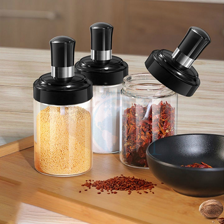 24622_221616391297_20240629123631-2.jpg Combo 5 Hũ Đựng Gia Vị Bằng Thuỷ Tinh - Lọ Đựng Gia Vị Thuỷ Tinh Có Nắp Đậy Kèm Thìa Nhà Bếp 13x5cm - CBLOGIAVI01