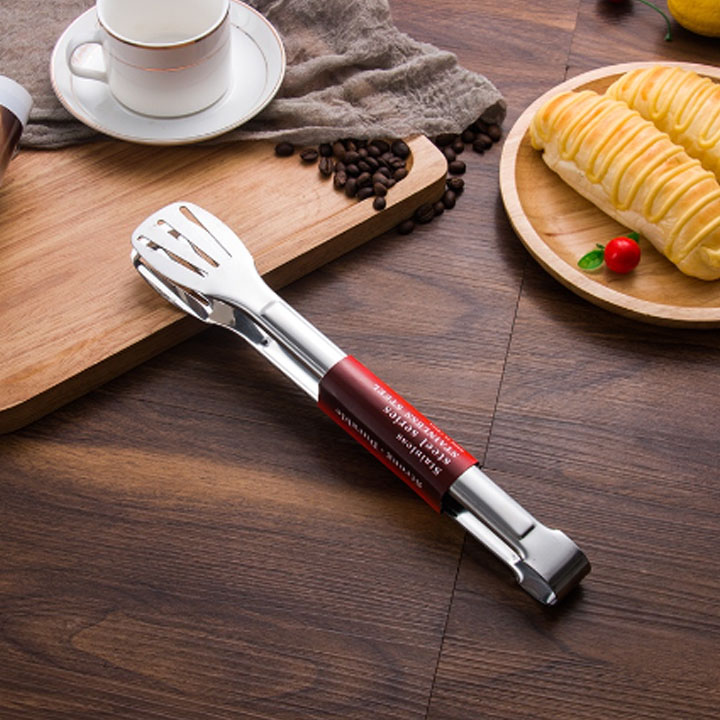 Kẹp Gắp Thức Ăn Bằng Inox - Kẹp Gắp Đồ Nướng Gắp Thịt Đầu Khía 28,5cm Kẹp Gắp Thức Ăn Bằng Inox - Kẹp Gắp Đồ Nướng Gắp Thịt Đầu Khía 28,5cm