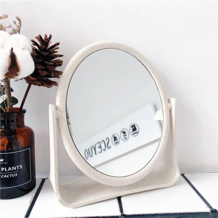 24877_dbfbf90a162823037cd8b665ab5e9063_20240817171406-3.jpg Gương Tròn Để Bàn Lúa Mạch - Giương Trang Điểm Để Bàn - Gương Nhựa - Khớp Xoay 360 Độ 19x16cm - GLM01