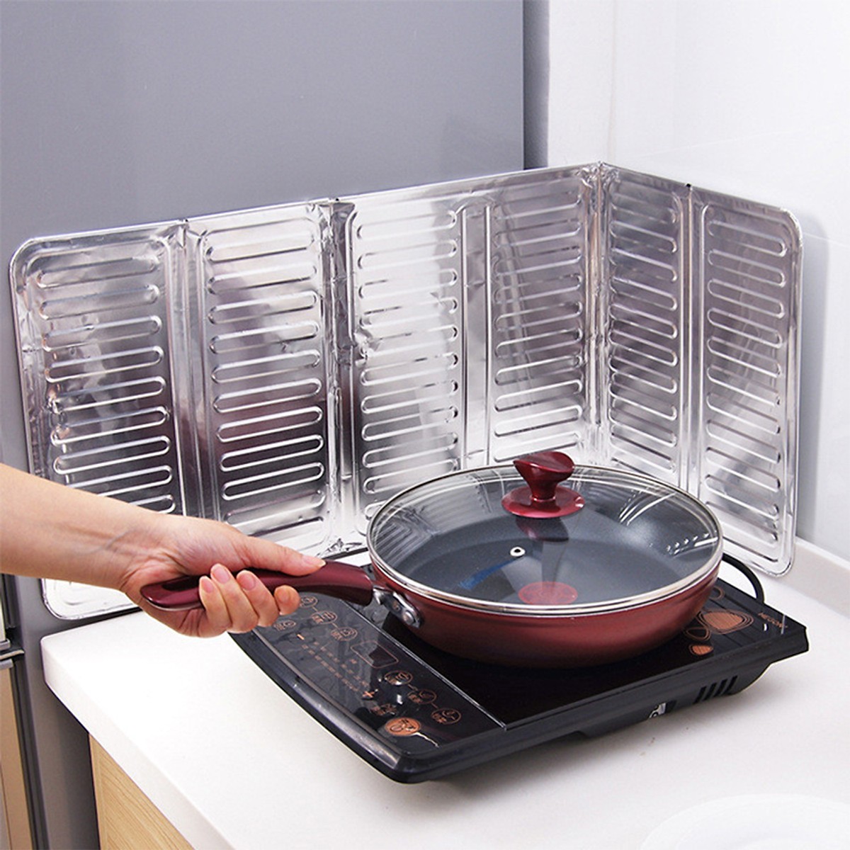 Tấm Chắn Bếp Ngăn Dầu Mỡ 83x32cm Tấm Chắn Bếp Ngăn Dầu Mỡ 83x32cm