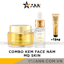 Combo Kem Face Nhân Sâm Ban Đêm MQ Skin Melasma Fading Moisture Cream + Serum Hyalu Complex
