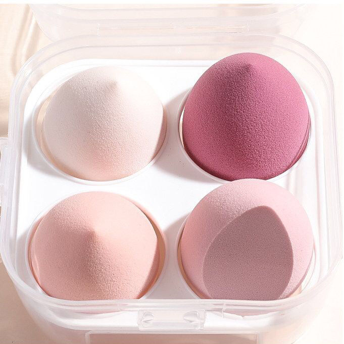 Hộp 4 Bông Mút Trang Điểm Mềm Mại Hình Giọt Nước 8x8x6cm Hộp 4 Bông Mút Trang Điểm Mềm Mại Hình Giọt Nước 8x8x6cm