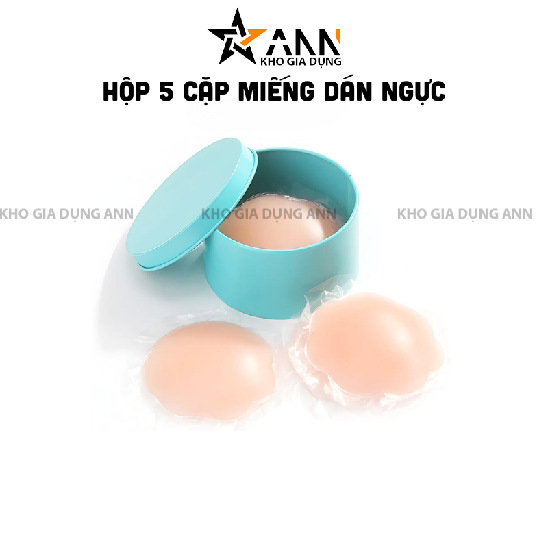 Hộp 5 Cặp Miếng Dán Ngực Siêu Dính Tái Sử Dụng Nhiều Lần Hộp 8x8x6.5cm Hộp 5 Cặp Miếng Dán Ngực Siêu Dính Tái Sử Dụng Nhiều Lần Hộp 8x8x6.5cm