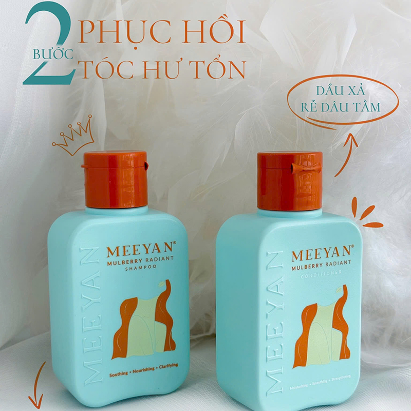 Combo Dầu Gội Xả Rễ Dâu Tằm Meeyan Mini Combo Dầu Gội Xả Rễ Dâu Tằm Meeyan Mini