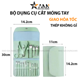 Bộ Cắt Móng Tay 16 Món Bằng Thép Không Gỉ Kèm Bao Da Đựng - BCMT13M01
