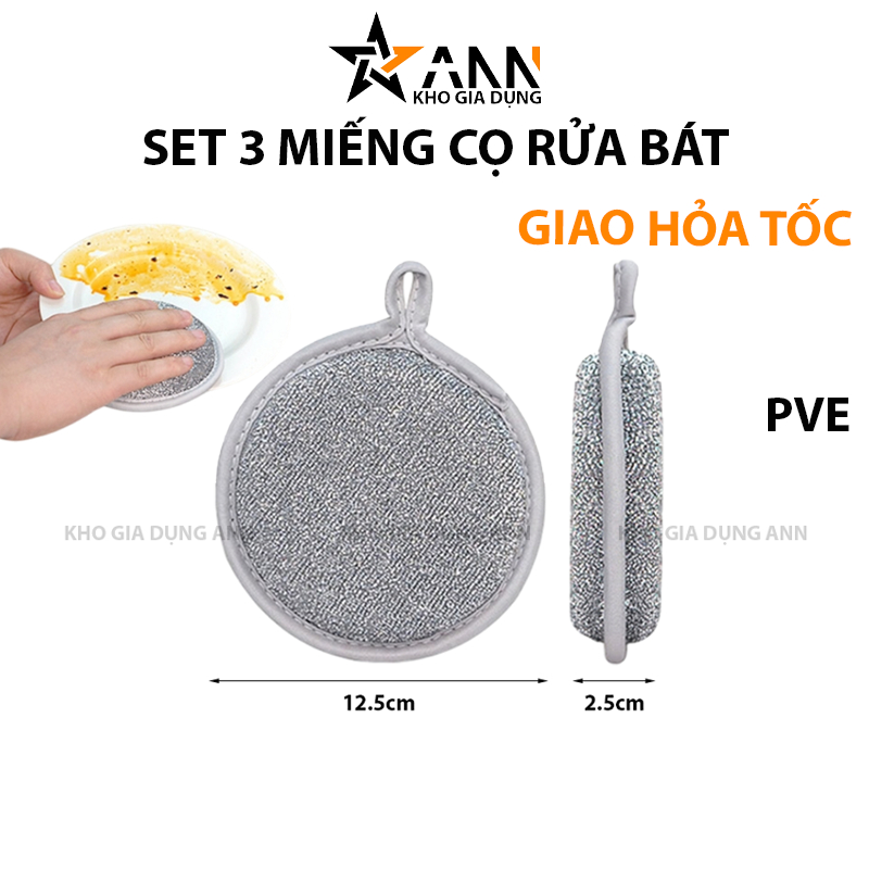 25000_99_20250320095918-2.png Set 3 Miếng Cọ Rửa Chén Bát Đĩa Đũa Cọ Xoong Nồi Tạo Bọt Đa Năng 12.5x2.5cm - MCRBDX01