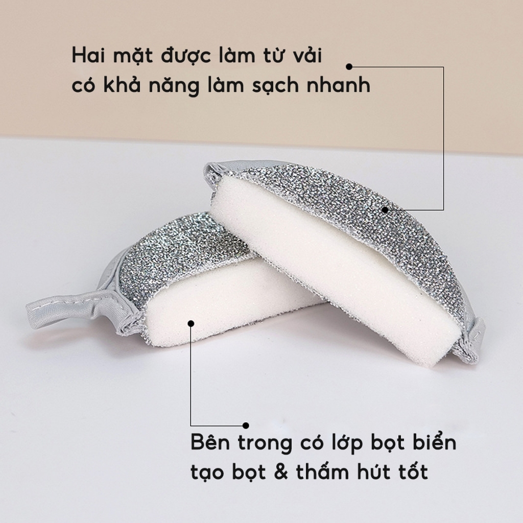 Set 3 Miếng Cọ Rửa Chén Bát Đĩa Đũa Cọ Xoong Nồi Tạo Bọt Đa Năng 12.5x2.5cm Set 3 Miếng Cọ Rửa Chén Bát Đĩa Đũa Cọ Xoong Nồi Tạo Bọt Đa Năng 12.5x2.5cm