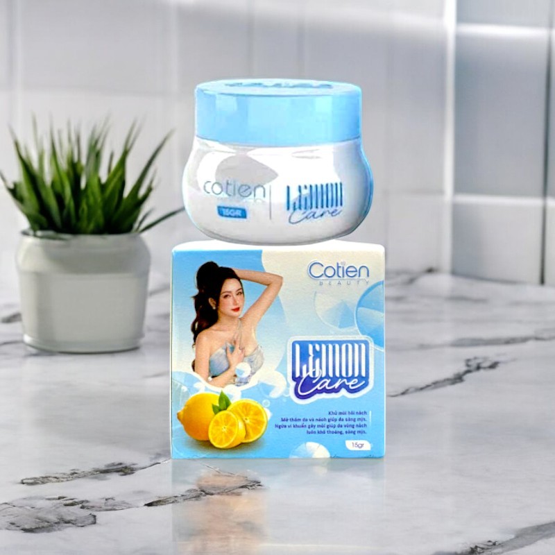 Kem Thâm Nách Lemon Care Màu Xanh Cotien Beauty Phiên Bản Mới Kem Thâm Nách Lemon Care Màu Xanh Cotien Beauty Phiên Bản Mới