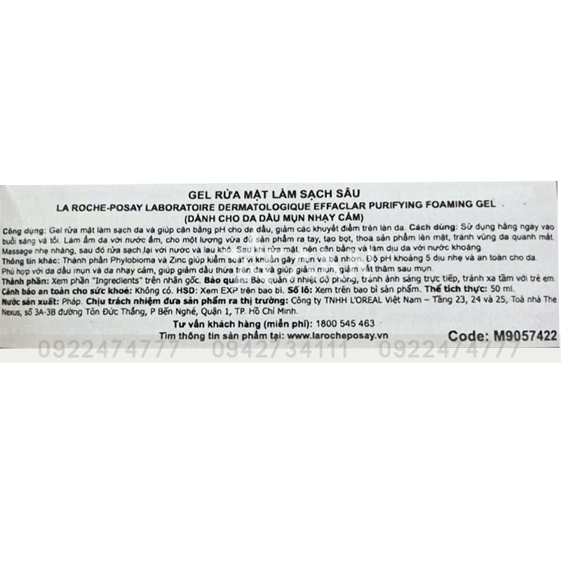 Sữa Rửa Mặt La Roche-Posay 50ml Cho Da Nhạy Cảm Sữa Rửa Mặt La Roche-Posay 50ml Cho Da Nhạy Cảm