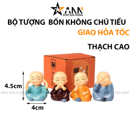 Bộ Tượng Bốn Không Chú Tiểu 4.5x4cm - BTBKCT01