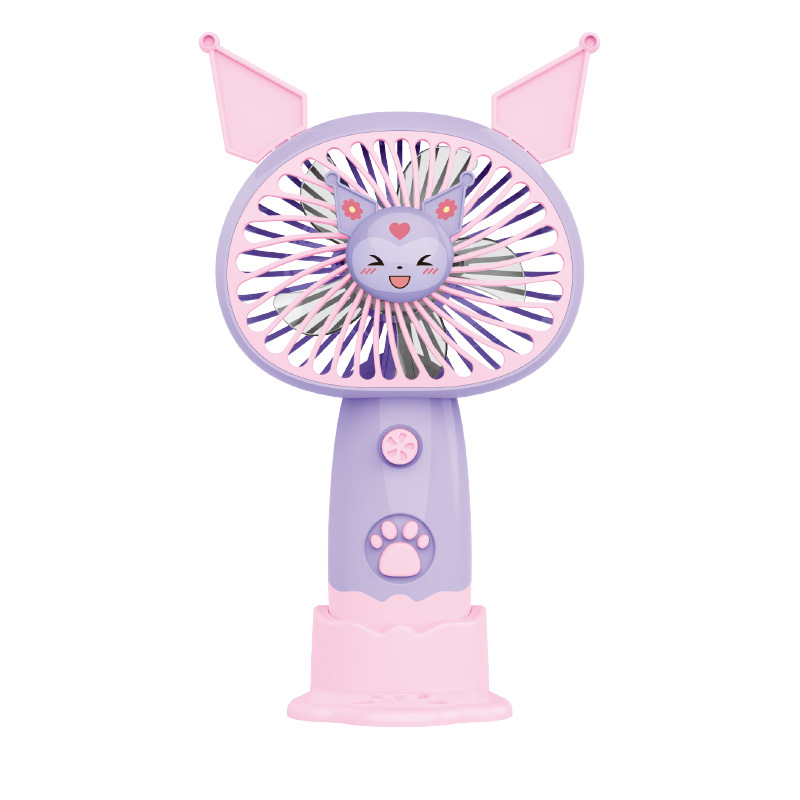 Quạt Cầm Tay Mini Tai Thỏ Kèm Đế Quạt Cầm Tay Mini Tai Thỏ Kèm Đế