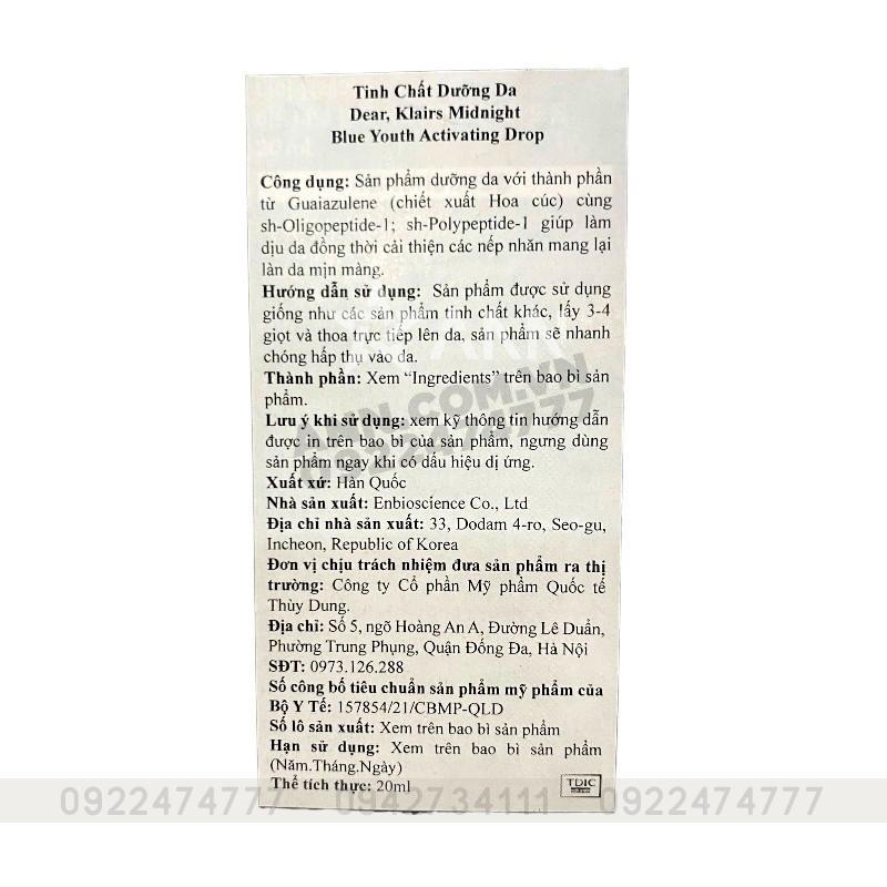 25166_sr-klairs-midnight-te-photoroom_20240922105442-2.jpg Serum Klairs Phục Hồi Da Midnight Blue Youth Activating Drop 20ml - 8809115023681