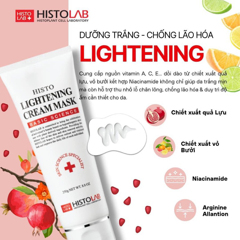 Mặt Nạ Kem Histo Lightening Cream Mask Dưỡng Trắng Da 250g Mặt Nạ Kem Histo Lightening Cream Mask Dưỡng Trắng Da 250g