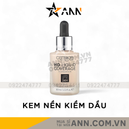 Kem Nền Catrice HD Liquid Coverage Foundation 30ml - Hàng Xách Tay