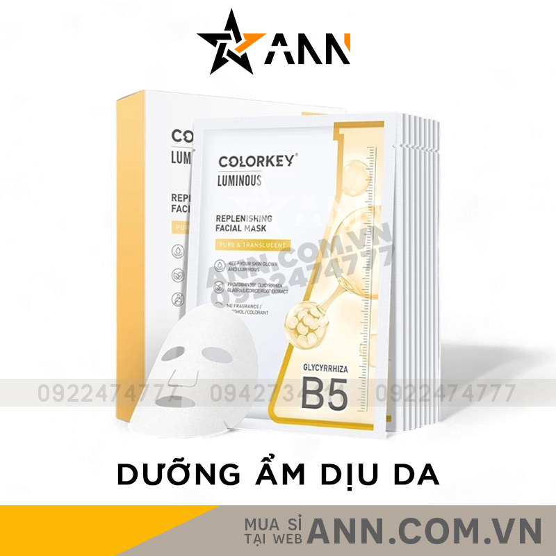 25182_d1_20240924111525.png Mặt Nạ Colorkey Luminous B5 Màu Vàng Cam Thảo Hộp 10 Miếng - 6975326789349