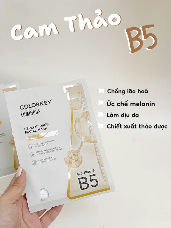 Mặt Nạ Colorkey Luminous B5 Màu Vàng Cam Thảo Hộp 10 Miếng Mặt Nạ Colorkey Luminous B5 Màu Vàng Cam Thảo Hộp 10 Miếng