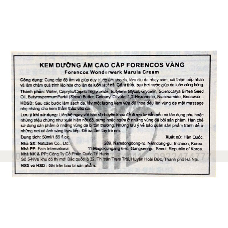 25250_kem-duong-forencos-vang-tem-photoroom-1_20240925092411-4.jpg Kem Dưỡng Forencos Màu Vàng Wonderwerk Marula Cream 50ml - 8809058911533