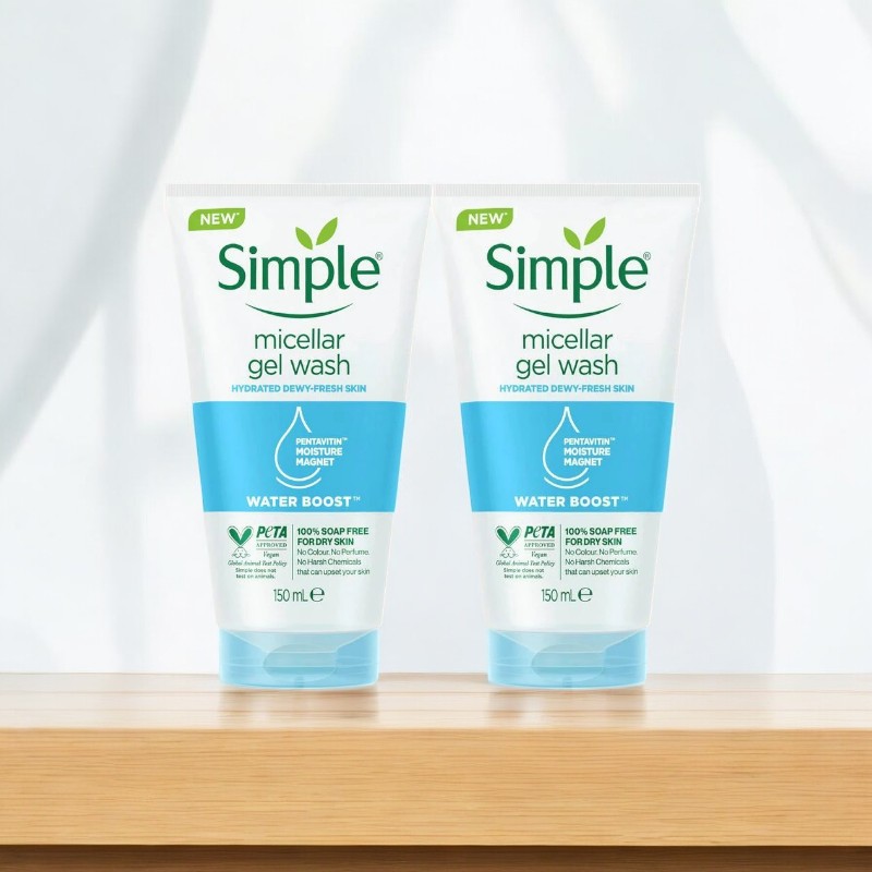 25260_srm-simple-phu-photoroom-1_20240925115654-1.jpg Sữa Rửa Mặt Simple Micellar Gel Wash Cho Da Dầu Mụn 150ml - 8710908710773