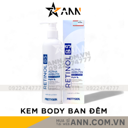 Kem Body Prettyskin Màu Xanh Ban Đêm Retinol B5 Alpha Arbutin Body Lotion 250ml