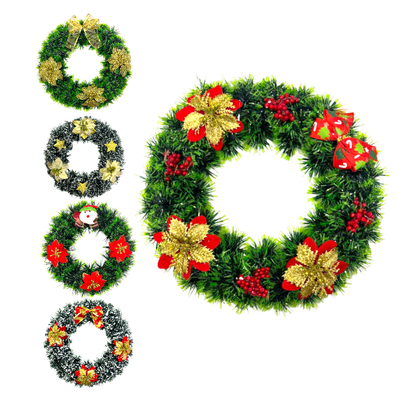 Nguồn sỉ vòng Hoa Nguyệt Quế Noel Trang Trí Tường Cửa Giáng Sinh 5 Mẫu Size 30cm Nguồn sỉ vòng Hoa Nguyệt Quế Noel Trang Trí Tường Cửa Giáng Sinh 5 Mẫu Size 30cm