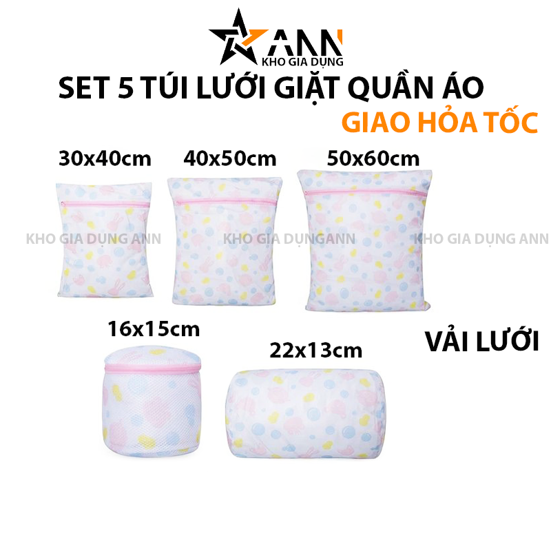 25323_238_20250320112339-2.png Set 5 Túi Lưới Giặt Quần Áo - Túi Giặt Đồ Máy Giặt - S5TLGQA