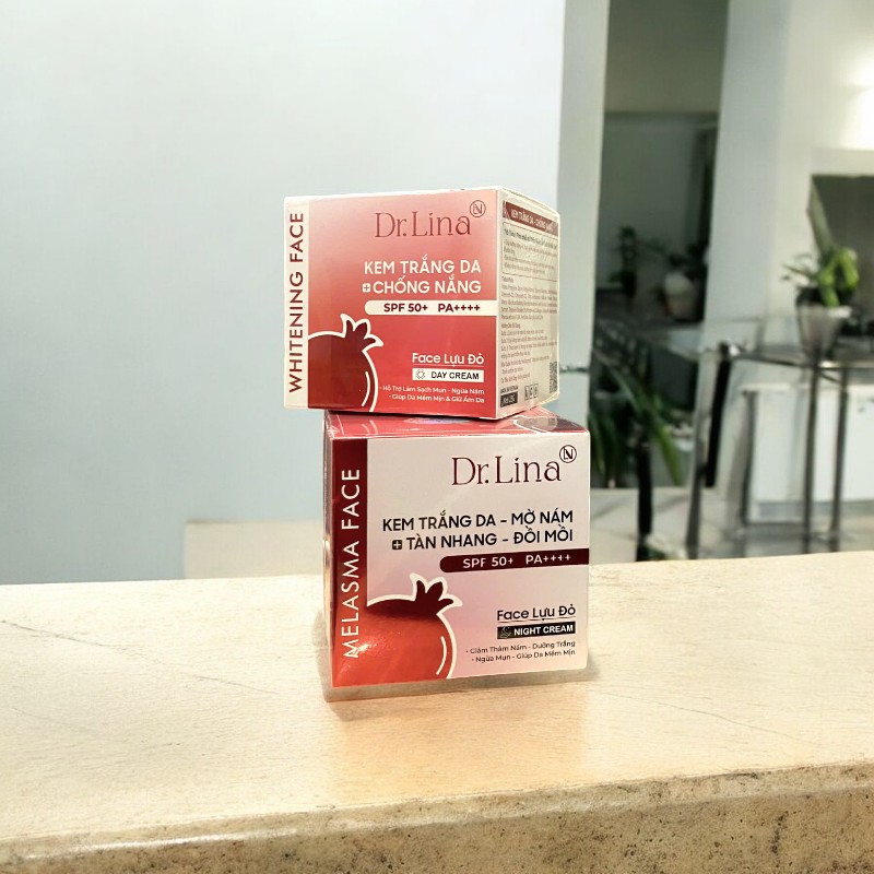 25355_z5889526308469-21f15ed0b0e37ae3d38ba19542a453e0-photoroom_20241002171027-2.jpg Combo Kem Face Dưỡng Trắng Da Mặt Dr.Lina Lựu Đỏ Ngày Đêm 25g Hỗ Trợ Trắng Da Mờ Nám - CBKFLD