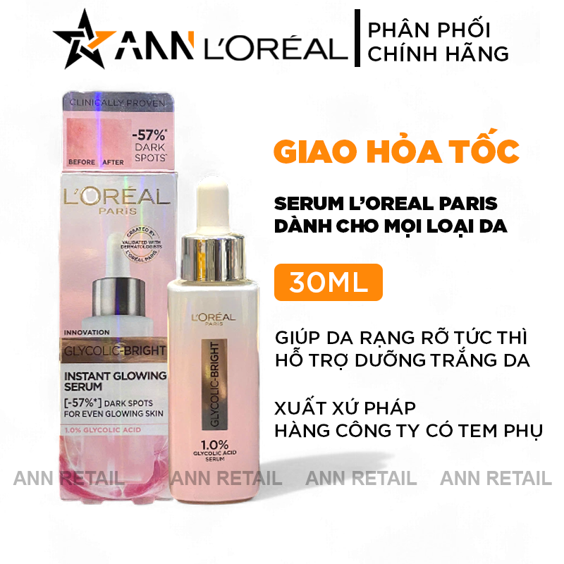 25388_biaaa_20241008085820-3.png Serum Dưỡng Sáng Da Tức Thì Loreal Paris Glycolic-Bright Instant Glowing Serum 30ml - 8994993016587