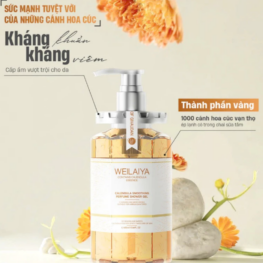 Sữa Tắm Trắng Da Toàn Thân Weilaiya Cánh Hoa Cúc Vạn Thọ 450ml - 6971025881315