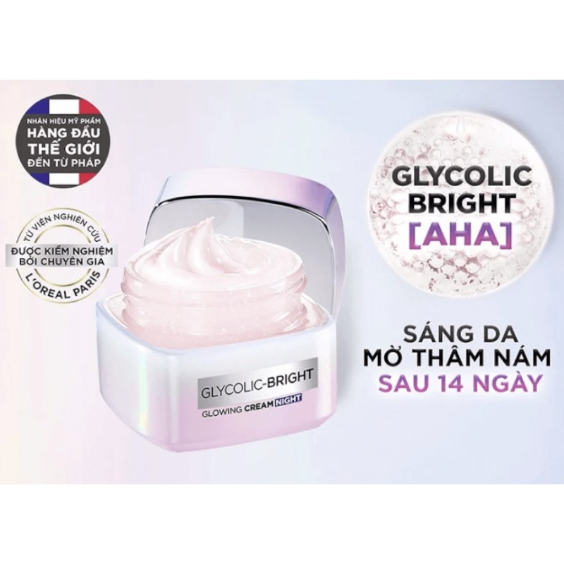 25448_kem-duong-loreal-dem-phu-photoroom-1_20241016113614-4.jpg Kem Dưỡng Trắng Da Loreal Paris Ban Đêm Glycolic-Bright Glowing Cream Night 50ml Loreal - 8994993016563