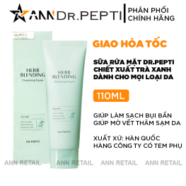 Sữa Rửa Mặt Dr.Pepti Hàn Quốc Herb Blending Chiết Xuất Trà Xanh 110ml