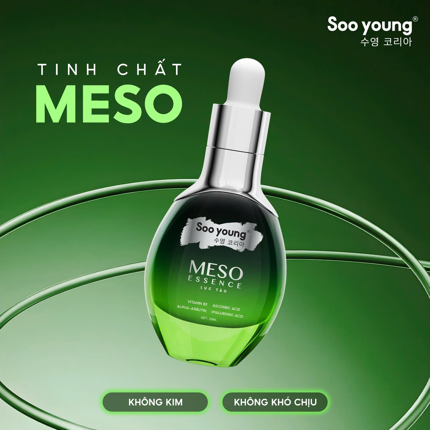Serum Meso Essence Lục Tảo Soo Young 35ml Phiên Bản Mới Serum Meso Essence Lục Tảo Soo Young 35ml Phiên Bản Mới