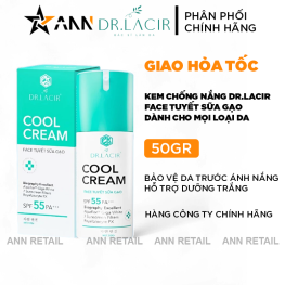 Kem Chống Nắng Dr Lacir Cool Cream Face Tuyết Sữa Gạo Dưỡng Trắng Da Ban Ngày 50g