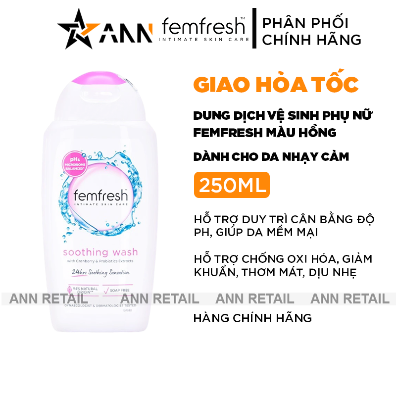 25536_khung-shopee-ann-retail-moi-0410_20241101101706 Dung Dịch Vệ Sinh Phụ Nữ Femfresh Soothing Wash Màu Hồng - Dành Cho Da Nhạy Cảm 250ml