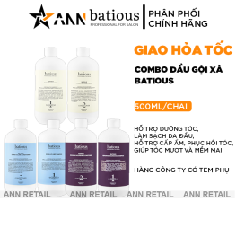 Combo Dầu Gội Xả Batious 500ml Chính Hãng
