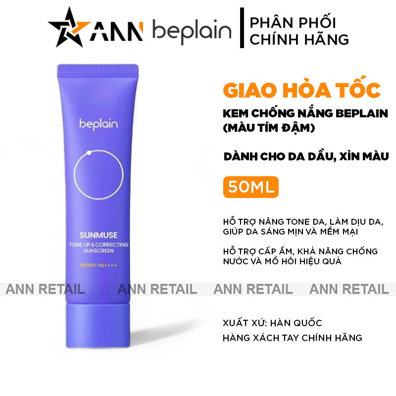 25622_khung-shopee-ann-retail-moi-0410-recovered_20241106122218.png Kem Chống Nắng Beplain Sunmuse Tone Up Màu Tím Đậm - Dành Cho Da Dầu Xỉn Màu 50ml - 8809623941972