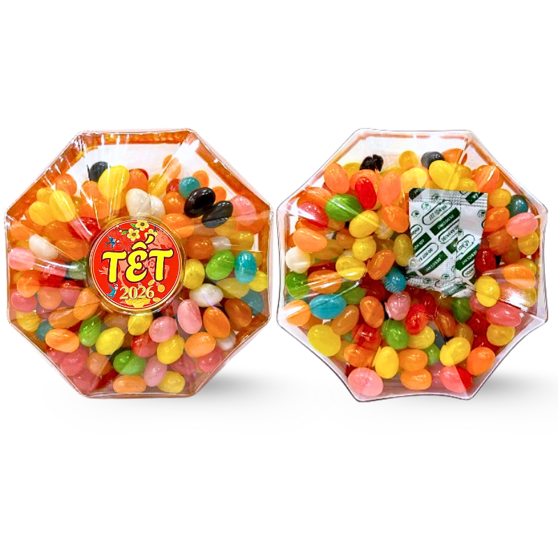 Nguồn sỉ hộp Kẹo Bi Trái Cây Hộp Bát Giác 300G Hộp Quà Tết 2026 Nguồn sỉ hộp Kẹo Bi Trái Cây Hộp Bát Giác 300G Hộp Quà Tết 2026
