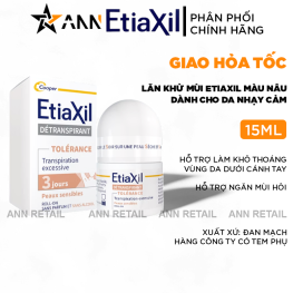Lăn Khử Mùi EtiaXil Màu Nâu Dành Cho Da Nhạy Cảm 15ml