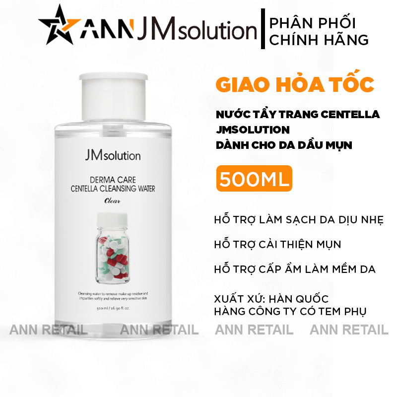 25673_1_20241108100025.png Nước Tẩy Trang JMSolution Centella Cleansing Water Cho Da Dầu Mụn 500ml - 8809505545120