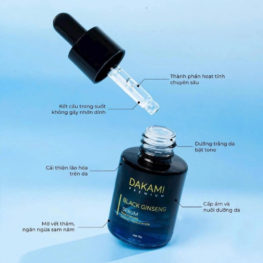 Serum Sâm Đen Dakami Black Ginseng Giảm Nám Trắng Da 15g - Phiên Bản Mới - SDBGMOI