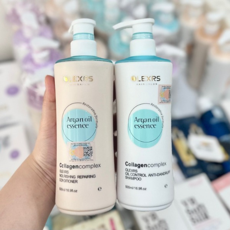 Combo Gội Xả Collagen Olexrs Argan Oil Essence Màu Xanh 500ml - Phiên Bản Mới 2024 Combo Gội Xả Collagen Olexrs Argan Oil Essence Màu Xanh 500ml - Phiên Bản Mới 2024