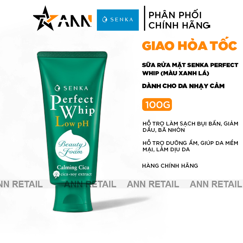 25724_khung-shopee-ann-retail-moi-0410-recovered_20241112111053-1.png Sữa Rửa Mặt Senka Perfect Whip Chiết Xuất Rau Má Màu Xanh Lá Dịu Nhẹ Cho Da Nhạy Cảm 100g - 4550516707666