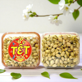 Hộp Hạt Dẻ Cười Hộp Vuông Tròn 500G Hộp Tết - HDCHV500