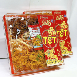 Hộp Quà Tết Khô Tam Vị Ngôi Sao 450g - Hộp Ngôi Sao Lớn - KTVHNSL450