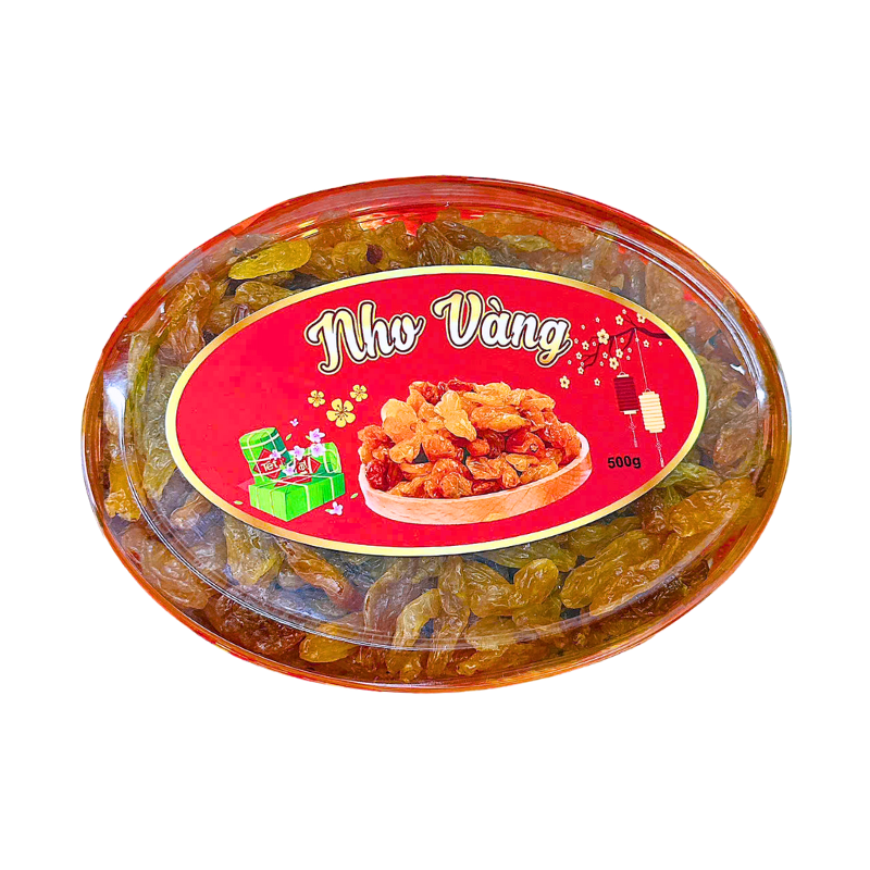 Hộp Quà Tết Nho Vàng 500g - Hộp Ovan Hộp Quà Tết 2026 Hộp Quà Tết Nho Vàng 500g - Hộp Ovan Hộp Quà Tết 2026