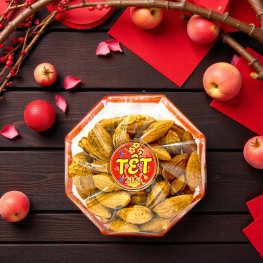 Hộp Hạnh Nhân Rang Bơ Bát Giác 180G Hộp Quà Tết 2026 - HNRBHBG180